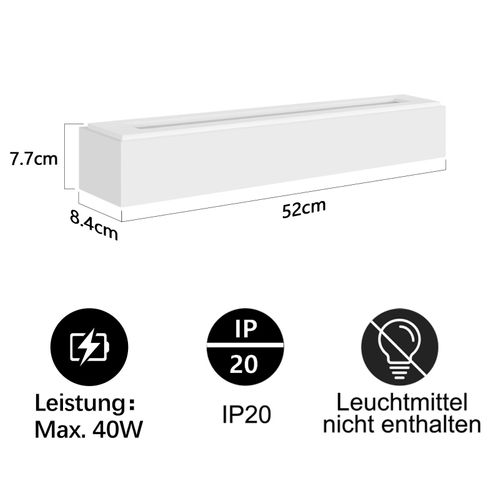 Applique Murale Intérieure G9 - Lampe Moderne En Plâtre Blanc Pour Chambre Escalier Couloir