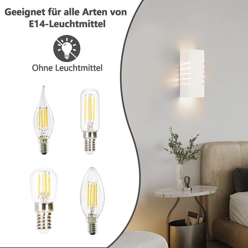 Applique Murale D'intérieur Vers Le Haut Et Vers Le Bas Lumière Blanche E14 Pour Escalier Et Couloir