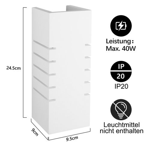 Applique Murale D'intérieur Vers Le Haut Et Vers Le Bas Lumière Blanche E14 Pour Escalier Et Couloir