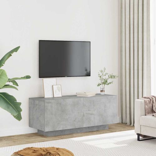 Meuble TV Gris Béton 100x35x40 Cm Bois D'ingénierie