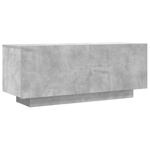 Meuble TV Gris Béton 100x35x40 Cm Bois D'ingénierie