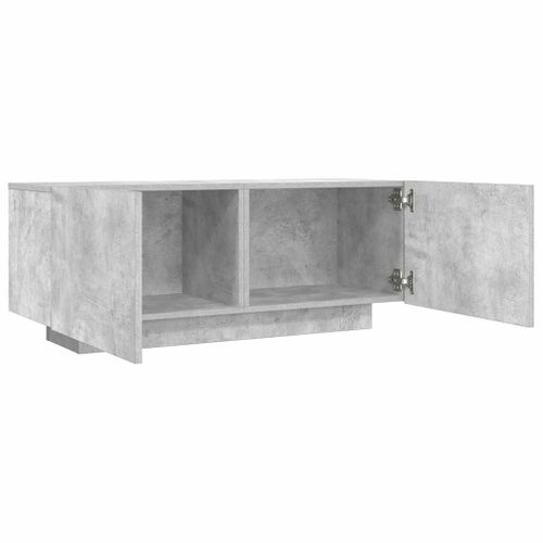 Meuble TV Gris Béton 100x35x40 Cm Bois D'ingénierie