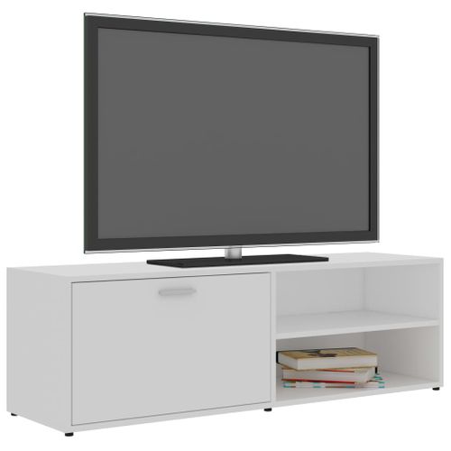 Meuble TV Blanc 120x34x37 Cm Bois D'ingénierie