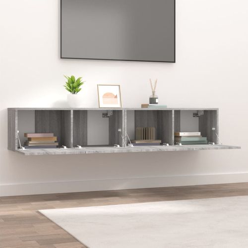 Meubles TV 2 Pièces Sonoma Gris 80x30x30 Cm Bois D'ingénierie