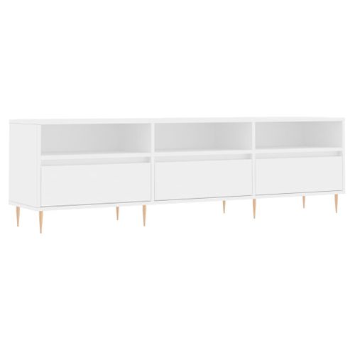 Meuble TV Blanc 150x30x44,5 Cm Bois D'ingénierie