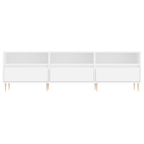 Meuble TV Blanc 150x30x44,5 Cm Bois D'ingénierie