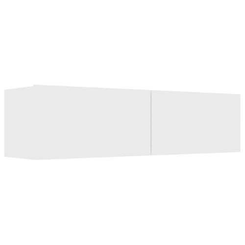 Meuble TV Blanc 120x30x30 Cm Bois D’ingénierie