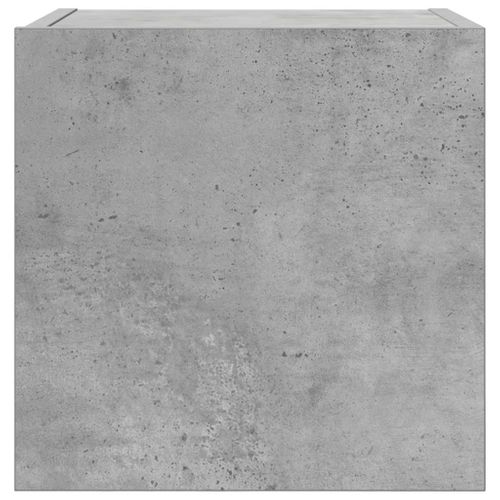 Meuble TV Mural Gris Béton 30,5x30x30 Cm