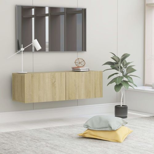 Meuble TV Chêne Sonoma 100x30x30 Cm Bois D’ingénierie
