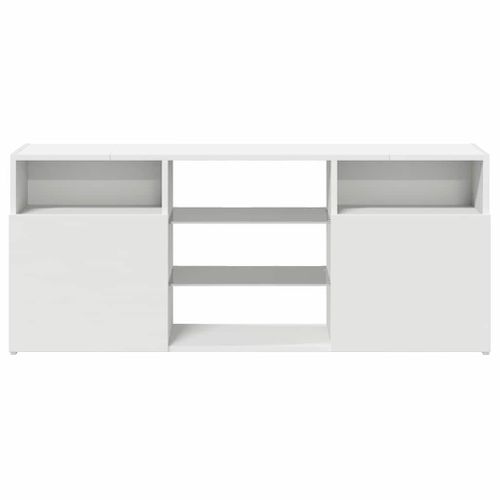 Meuble TV Avec Lumières LED Blanc 120x30x50 Cm