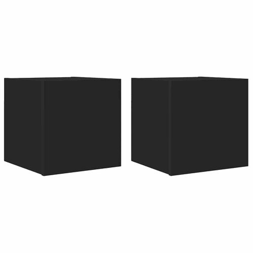 Meubles TV Muraux 2 Pièces Noir 30,5x30x30 Cm