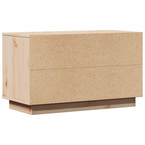 Meuble TV 74x35x44 Cm Bois De Pin Massif