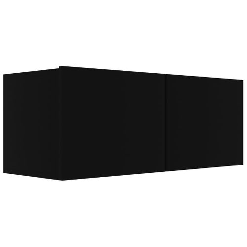 Ensemble De Meubles TV 3 Pièces Noir Bois D'ingénierie