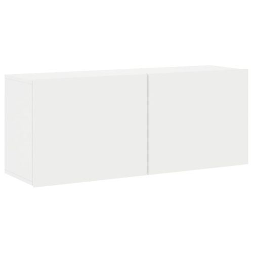 Meuble TV Mural Blanc 100x30x41 Cm
