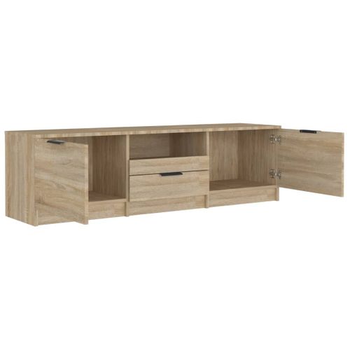 Meuble TV Chêne Sonoma 140x35x40 Cm Bois D'ingénierie