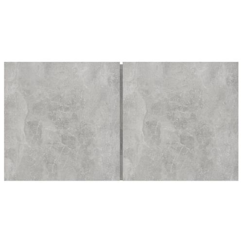 Meuble TV Suspendu Gris Béton 60x30x30 Cm