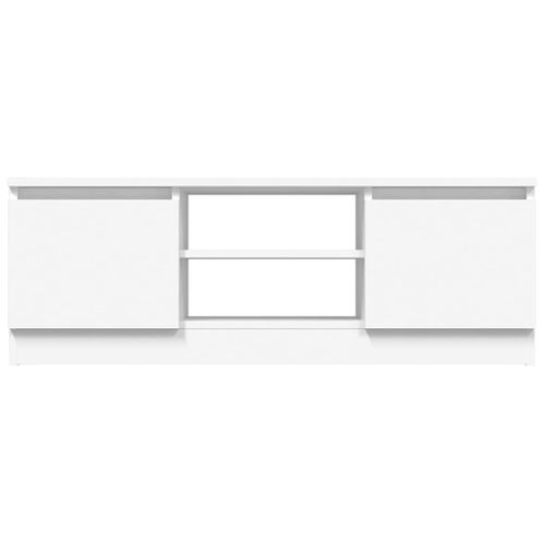 Meuble TV Avec Porte Blanc 102x30x36 Cm