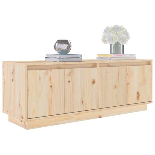 Meuble TV 110x34x40 Cm Bois De Pin Massif