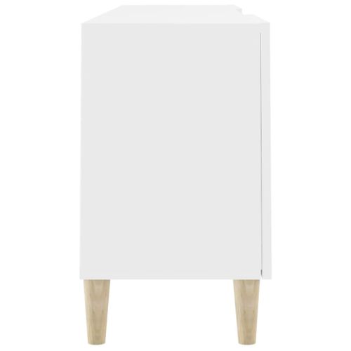 Meuble TV Blanc 150x30x50 Cm Bois D'ingénierie