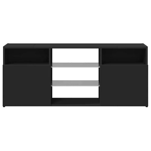 Meuble TV Avec Lumières LED Noir 120x30x50 Cm