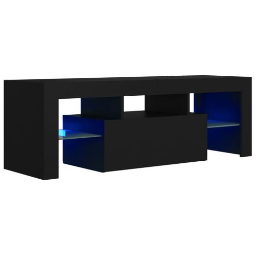 Meuble TV Avec Lumières LED Noir 120x35x40 Cm