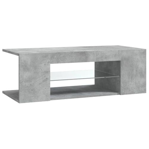 Meuble TV Avec Lumières LED Gris Béton 90x39x30 Cm