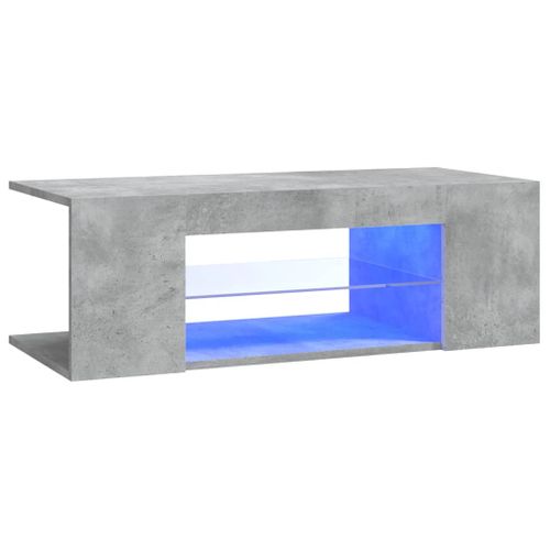 Meuble TV Avec Lumières LED Gris Béton 90x39x30 Cm