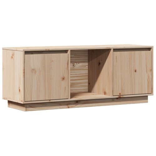 Meuble TV 110,5x35x44 Cm Bois De Pin Massif