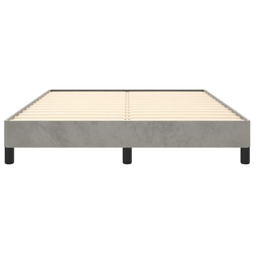 Cadre De Lit Gris Clair 140x190 Cm Velours