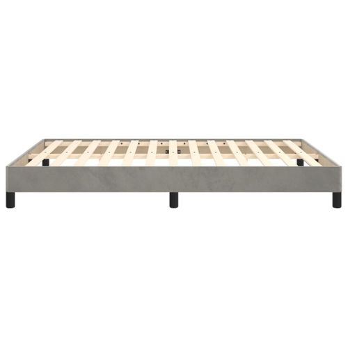 Cadre De Lit Gris Clair 140x190 Cm Velours
