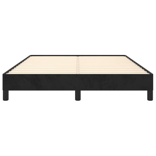 Cadre De Lit Noir 140x190 Cm Velours