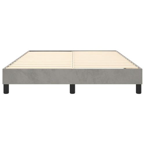 Cadre De Lit Gris Clair 140x190 Cm Velours