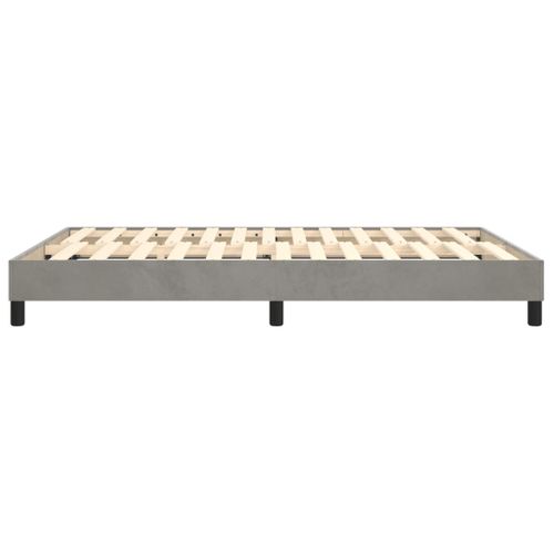 Cadre De Lit Gris Clair 140x190 Cm Velours
