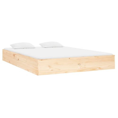 Cadre De Lit Bois Massif 140x190 Cm