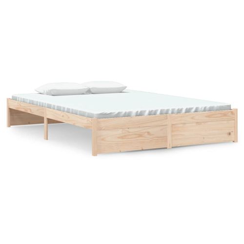 Cadre De Lit Bois Massif 140x190 Cm