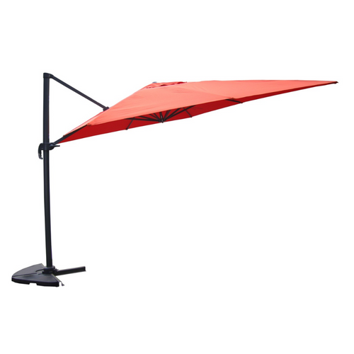 Cesare - Parasol Rectangulaire 3x4 Déporté Rotatif Terracotta En Aluminium