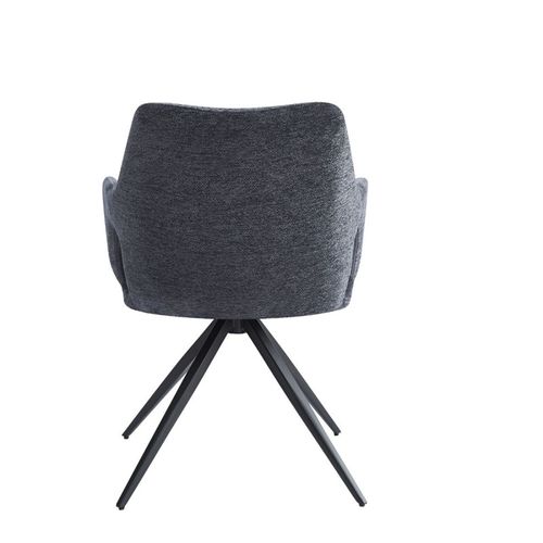 Chaise Pivotante Tissu Noir Sahana