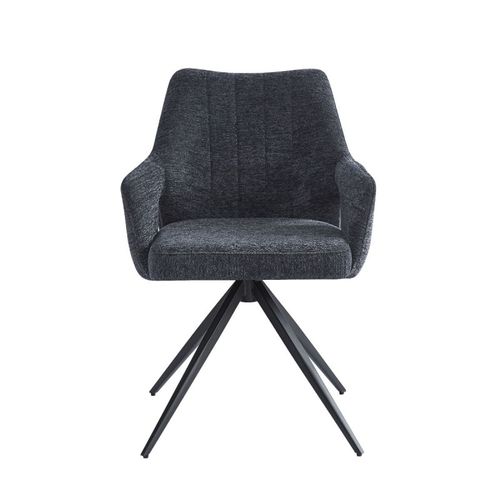 Chaise Pivotante Tissu Noir Sahana