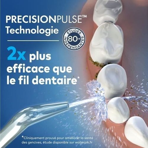 Hydropulseur - 2 Embouts - Charge Rapide - Blanc
