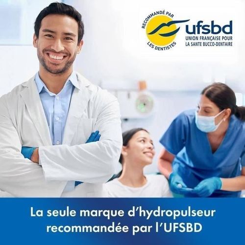 Hydropulseur - 2 Embouts - Charge Rapide - Blanc