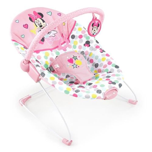 Minnie- Transat Bébé Confettis, Arche Avec Jouets D'éveil Amovibles, Vibrations Apaisantes