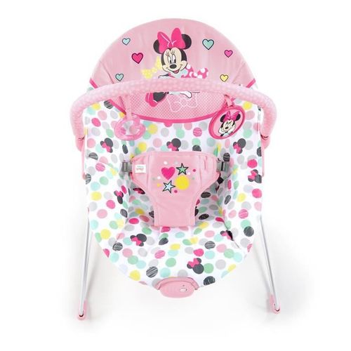 Minnie- Transat Bébé Confettis, Arche Avec Jouets D'éveil Amovibles, Vibrations Apaisantes