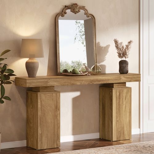 Table Console De 160 Cm De Long, Table D'entrée De Ferme Derrière Le Canapé