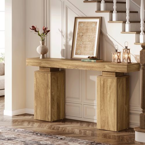 Table Console De 160 Cm De Long, Table D'entrée De Ferme Derrière Le Canapé