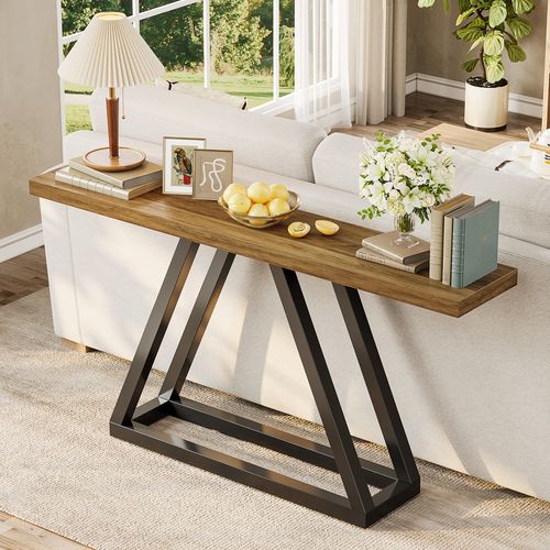 Console Étroite De 160 Cm – Idéale Comme Table D'appoint Derrière Le Canapé