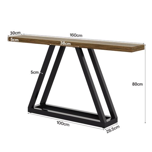 Console Étroite De 160 Cm – Idéale Comme Table D'appoint Derrière Le Canapé