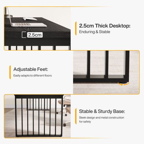 Bureau De 180 Cm, Grand Bureau D'ordinateur, Bureau PC, Bureau De Bureau, Poste De Travail