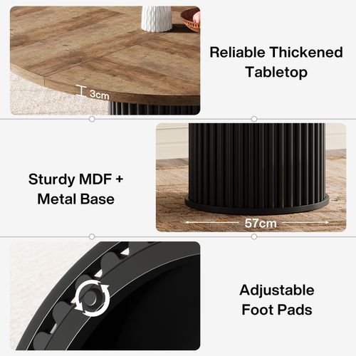 Table De Salle à Manger Ronde Pour 4 à 6 Personnes, 120 Cm, Style Moderne