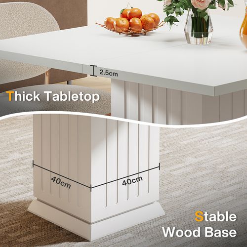 Table De Salle à Manger Carrée Avec 2 Sets De Table Petite Table De Cuisine Blanche Pour 4 Personnes