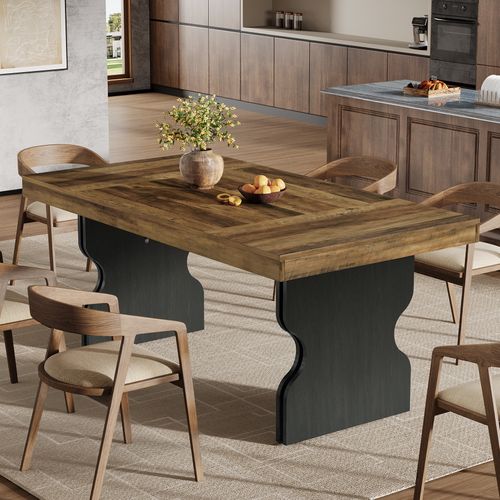 Table à Manger Rectangulaire De 160 Cm Pour 4 à 6 Personnes, Grande Table De Cuisine, (table Seule)